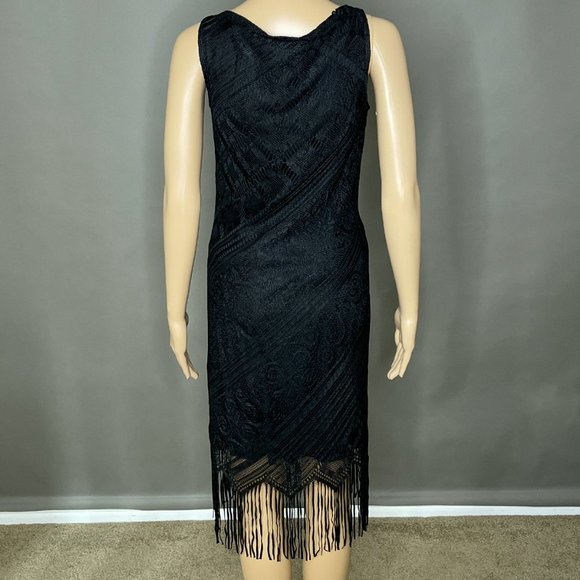 Sassy Black Dress with Lace Design Size Medium - Picture 6 of 14
